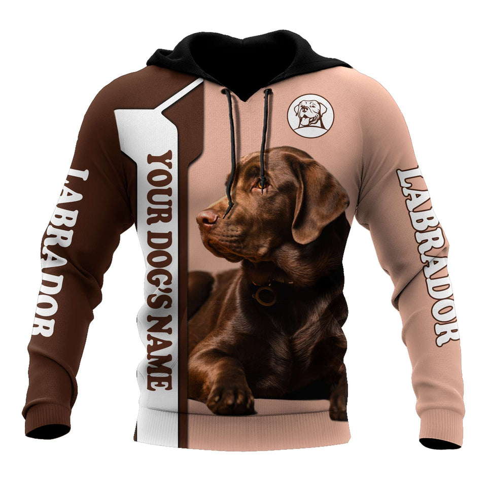 Dog Gifts Premium Love Dog Chocolate Labrador Retriever Personalized Unisex Hoodie