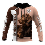 Dog Gifts Premium Love Dog Chocolate Labrador Retriever Personalized Unisex Hoodie