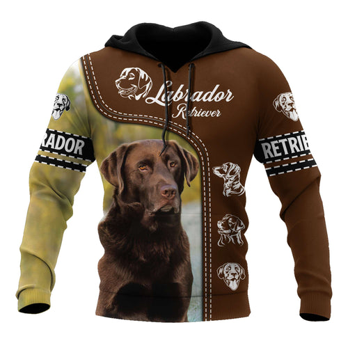 Dog Gifts Premium Love Dog Chocolate Labrador Retriever Unisex Hoodie