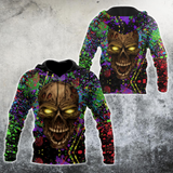 Unisex Hoodie All Over Print Skull Gifts Colorful Skull Unisex Hoodie