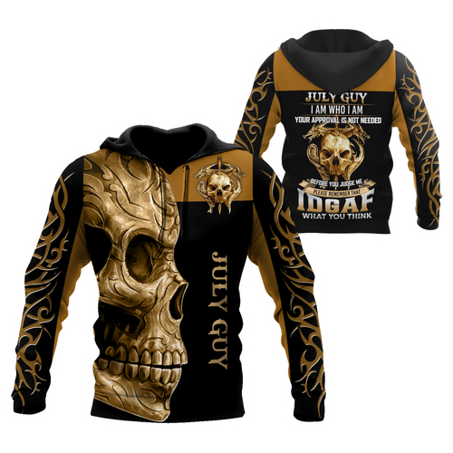 Unisex Hoodie All Over Print Skull Gifts July Guy Skull All Over Printed Unisex Hoodie