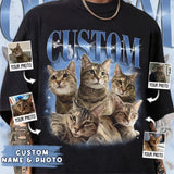 Custom Pet Portrait T-Shirt, Retro 90s Graphic Tee