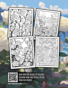 Aesthetic Roses 30 Pages Printable Coloring Book