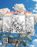 Aesthetic Roses 30 Pages Printable Coloring Book