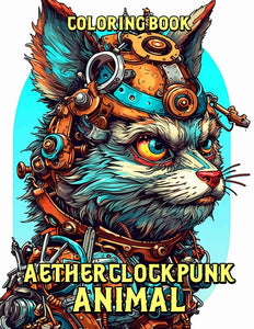 Aetherclockpunk Animals 30 Pages Printable Coloring Book