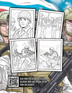 American Soldier 30 Pages Printable Coloring Book