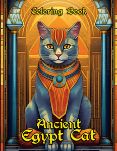 Ancient Egypt Cat 30 Pages Printable Coloring Book