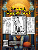 Ancient Egypt Cat 30 Pages Printable Coloring Book