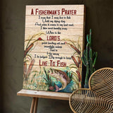 Fisherman’s Prayer Wall Art, Rustic Fishing Canvas | Azhobbyshop