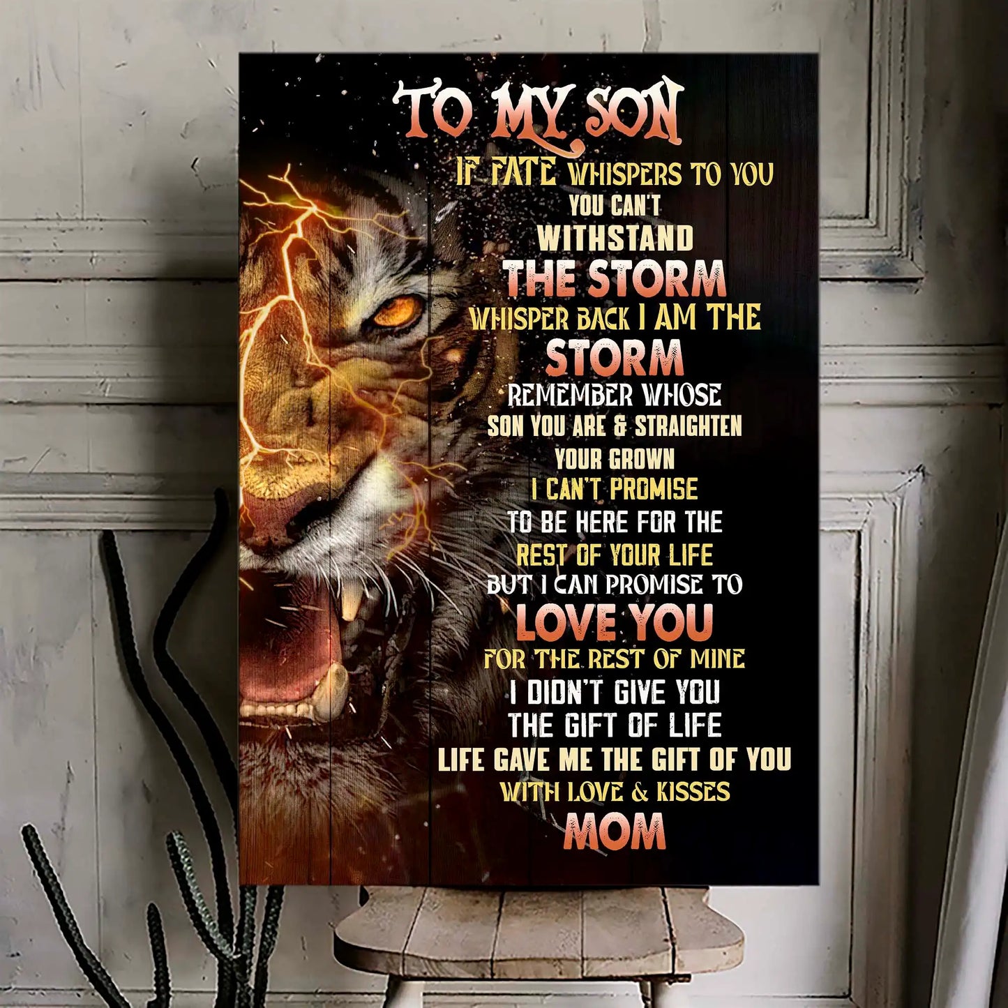 To My Son Canvas Wall Art, Inspirational Gift from Mom | Azhobbyshop