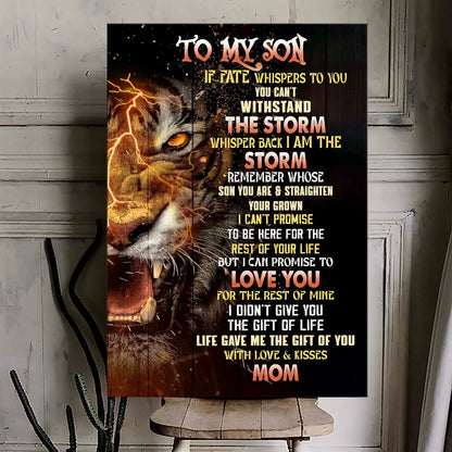 To My Son Canvas Wall Art, Inspirational Gift from Mom | Azhobbyshop