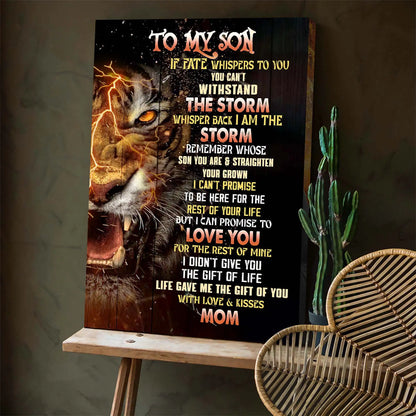 To My Son Canvas Wall Art, Inspirational Gift from Mom | Azhobbyshop