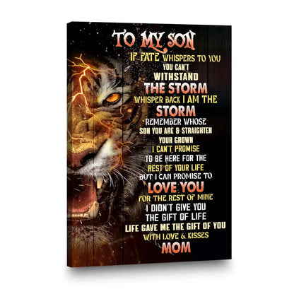 To My Son Canvas Wall Art, Inspirational Gift from Mom | Azhobbyshop
