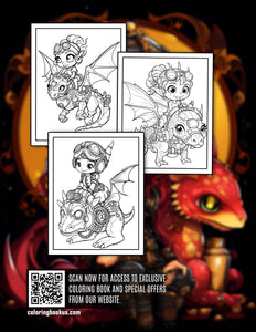 Baby Dragon Trainer 30 Pages Printable Coloring Book