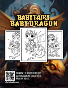 Baby Dragon Trainer 30 Pages Printable Coloring Book