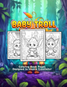 Baby Troll 30 Pages Printable Coloring Book