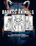 Badass Animals 30 Pages Printable Coloring Book