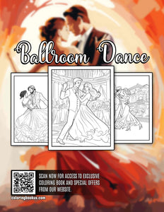 Ballroom Dance 30 Pages Printable Coloring Book