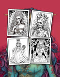 Beautiful Zombie Queen 30 Pages Printable Coloring Book