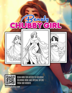 Beauty Chubby Girl 30 Pages Printable Coloring Book