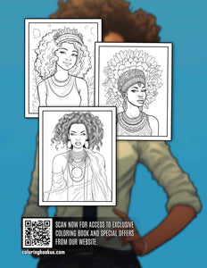 Beauty Of Black Women 30 Pages Printable Coloring Book