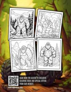 Big Foot 30 Pages Printable Coloring Book