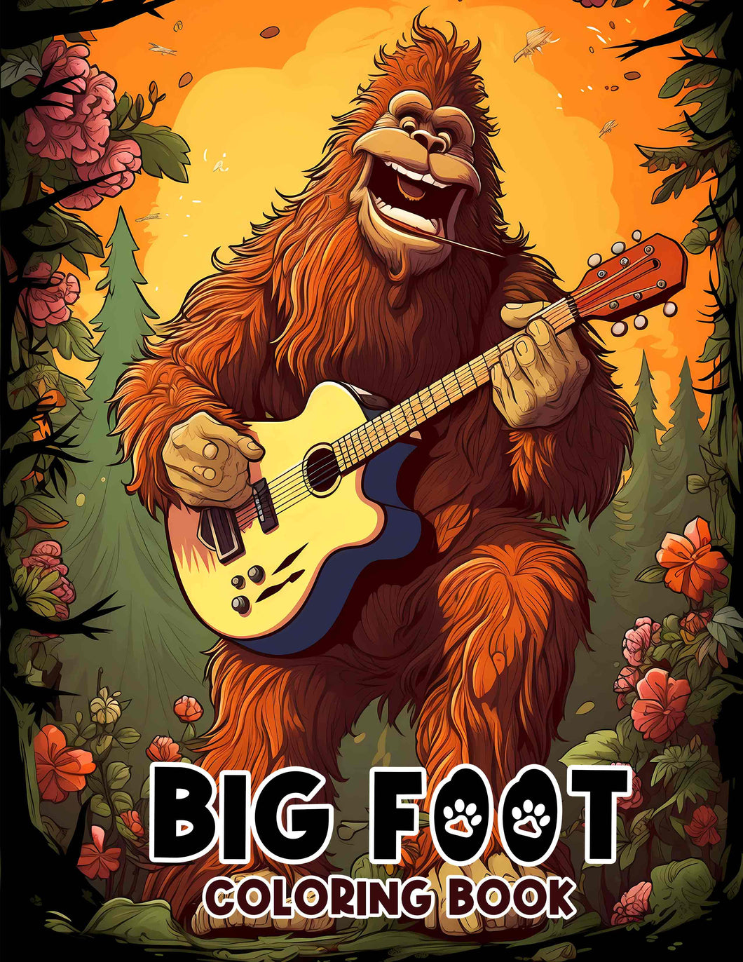 Big Foot 30 Pages Printable Coloring Book