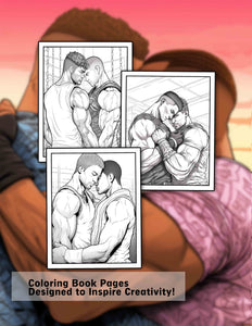 Black Gay Men 30 Pages Printable Coloring Book