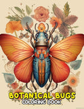 Botanical Bugs 30 Pages Printable Coloring Book