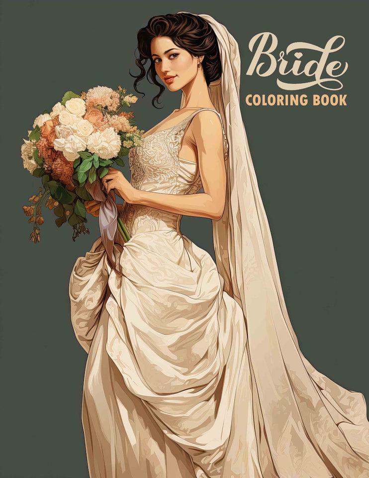 Bride Coloring Book 30 Pages Printable Coloring Book