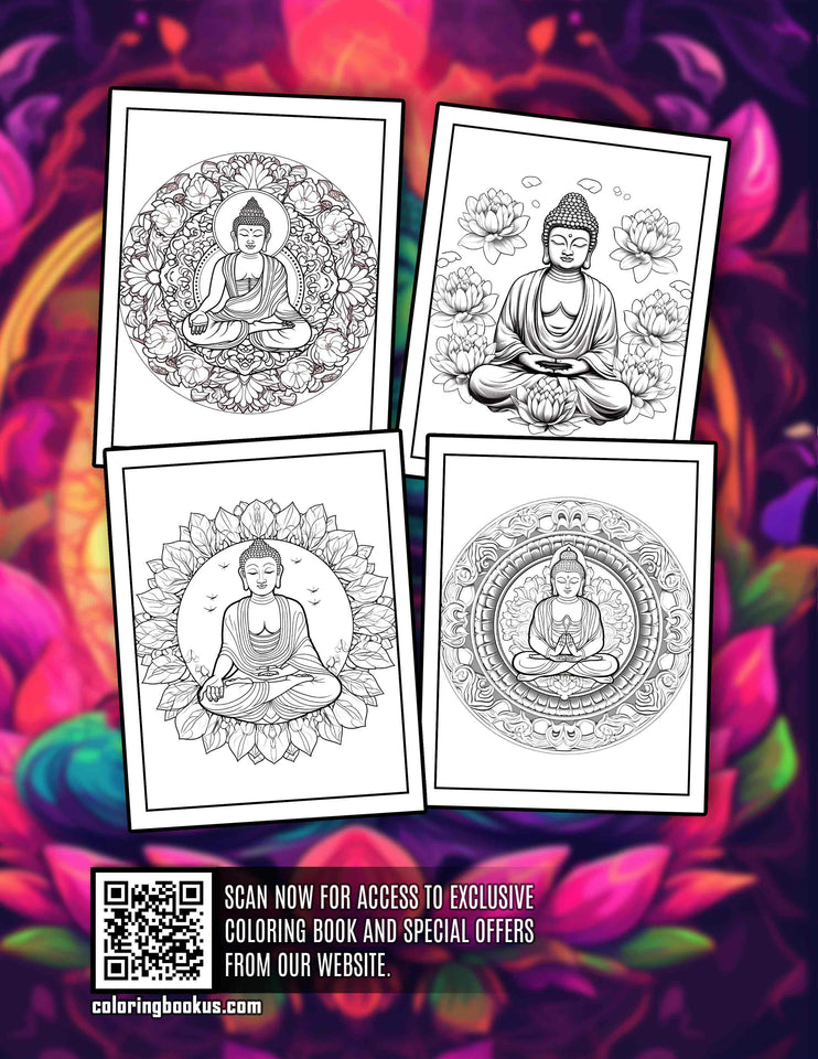 Buddhist 30 Pages Printable Coloring Book