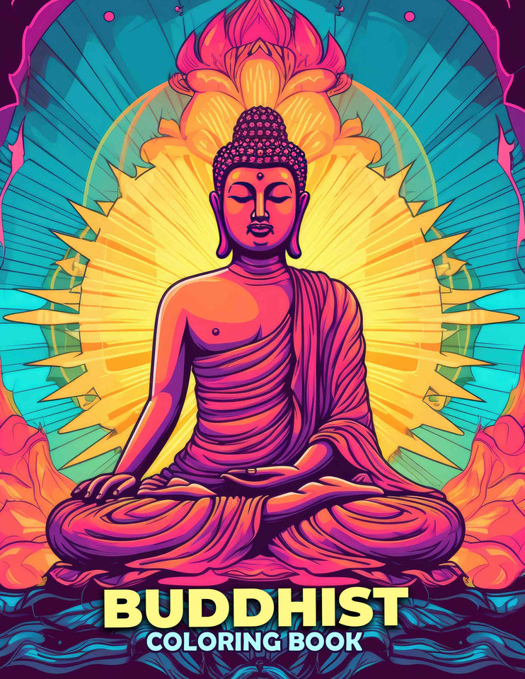 Buddhist 30 Pages Printable Coloring Book