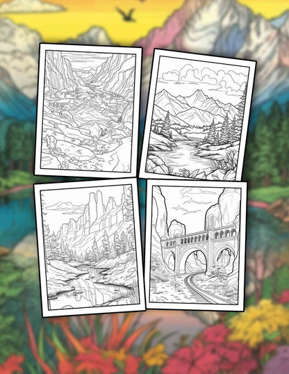 National Parks 25 Pages Printable Coloring Book