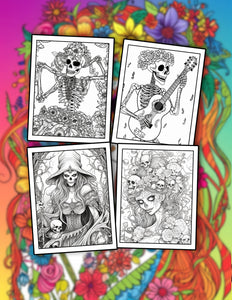 Enchanted Skeleton 25 Pages Printable Coloring Book