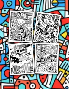 Abstract Pattern 30 Pages Printable Coloring Book