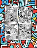 Abstract Pattern 30 Pages Printable Coloring Book