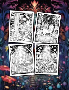 Enchanted Night 30 Pages Printable Coloring Book