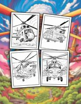 Helicopters 30 Pages Printable Coloring Book