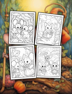 Fairytale Mice 30 Pages Printable Coloring Book