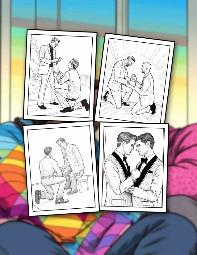 Make Your Rainbow For LGBT 30 Pages Printable Coloring Book