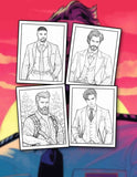 Handsome Men In 30's For Adult 30 Pages Printable Coloring Book