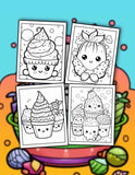 Kawaii Baby Food 30 Pages Printable Coloring Book