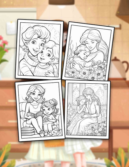 Mother's Day 30 Pages Printable Coloring Book