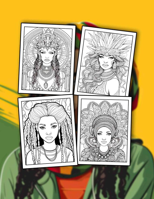 Afrocentric 30 Pages Printable Coloring Book