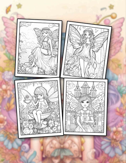 Fairyland 30 Pages Printable Coloring Book