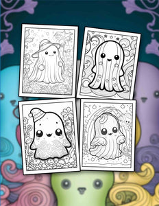 Cute Ghost 30 Pages Printable Coloring Book