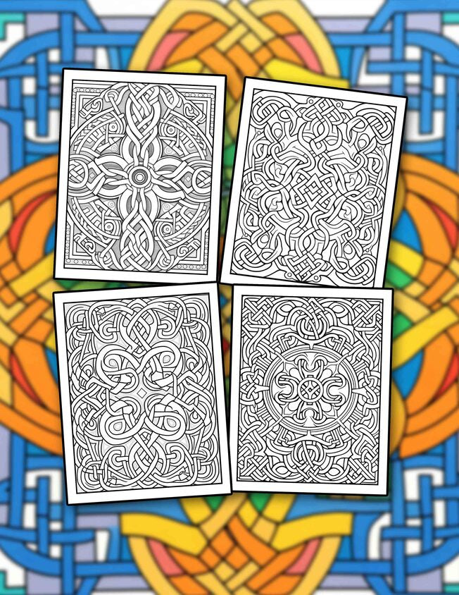 Celtic Pattern 30 Pages Printable Coloring Book