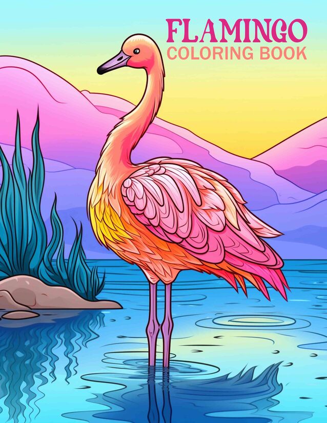 Flamingo 30 Pages Printable Coloring Book