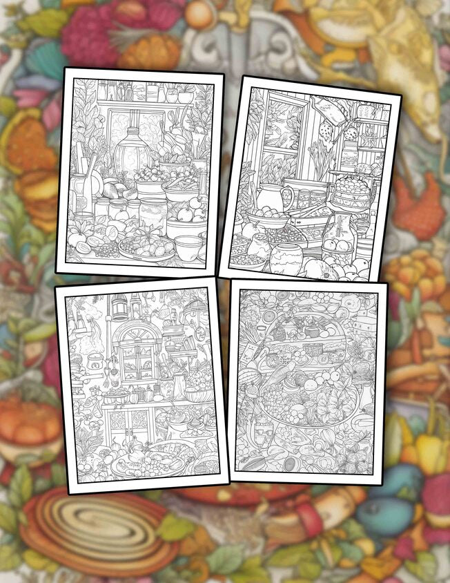 Enchanted Cookery 30 Pages Printable Coloring Book