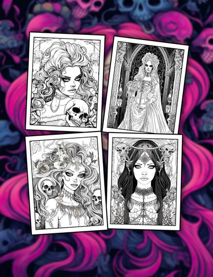 Beautiful Creepy Adult 30 Pages Printable Coloring Book